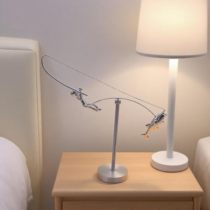 Kinetic Desk Art Balancing Fisherman Sculpture for Office Zen Home Decor and Gifts.