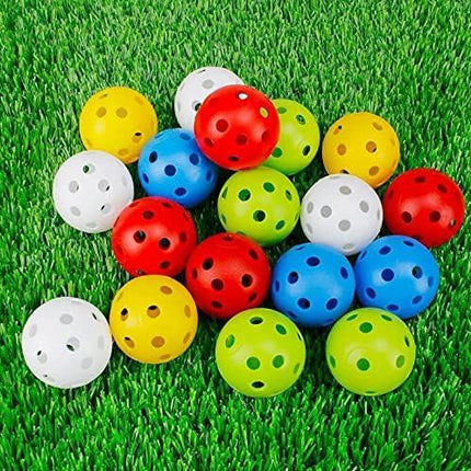 12-Pack Golf Practice Balls, Hollow Practice Balls with Airflow, 42mm Plastic Golf Balls, for Swing Training, Driving Range, Home Use.