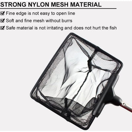 Aquarium Fishing Net Adjustable Telescopic Extendable Handle Mini Foldable for Fish Tank Compatible with Multiple Brands 1 Pack.