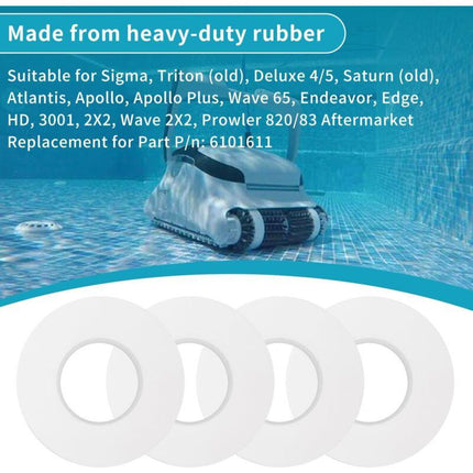 Maytonics Dolphin Pool Cleaner Climbing Wheel Rings 4 pcs Compatible with M200 M400 M500 Nautilus CC Plus DX3 DX4 DX6.