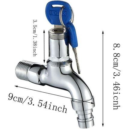 Lockable Anti-Theft Outdoor Brass Tap for Garden Washing Machine.