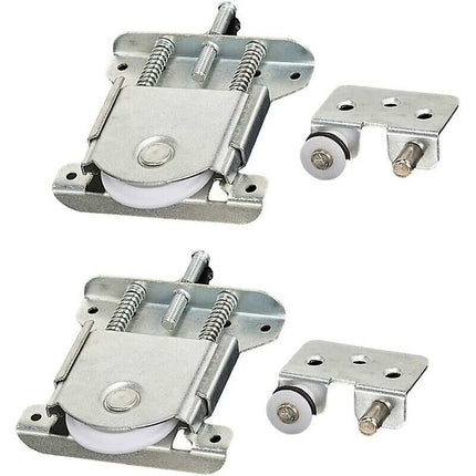 Sliding Door Rollers 2 pcs Compatible with Wardrobe Cabinet 20 kg Load Capacity Door Wheels Rails.