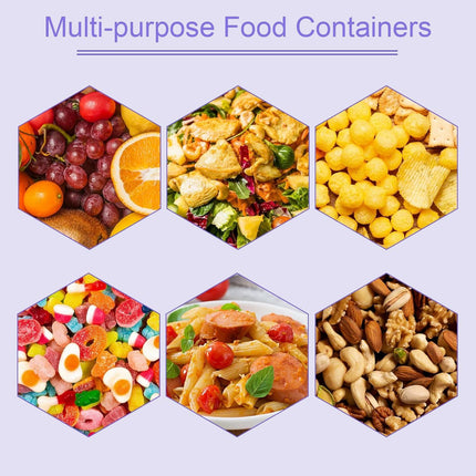 Snack Boxes with Compartments for Kids and Adults 4-Compartment Bento Lunch Boxes 4-Pack.