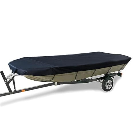 11-13FT：420cm*270cm Boat Cover Trailerable Marine Grade 210D grey.