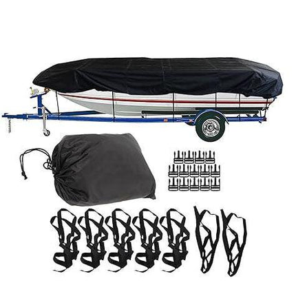 14-16FT：530cm*290cm Boat Cover Trailerable Marine Grade 210D grey.