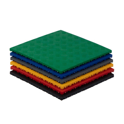 1.8 cm thick plastic interlocking floor tiles/grilles for car wash bays and car detailing shops - plastic divider mats - yellow （1pc）.