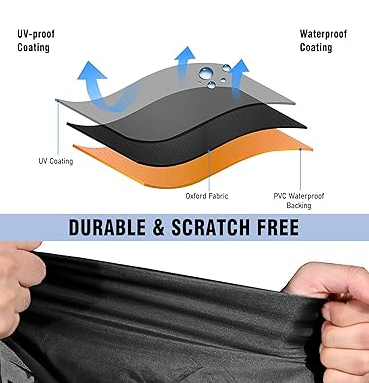 11-13ft Boat Cover Trailerable Marine Grade 600D Black.