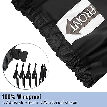 11-13ft Boat Cover Trailerable Marine Grade 600D Black.