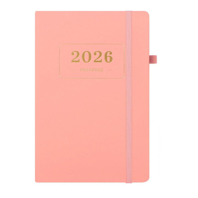 2026 Daily Planner – 2026 Adult Agenda – 1 Day on 1 Page – 365 Day Planner & Notebook – 14.0*20.8cm – Pink.