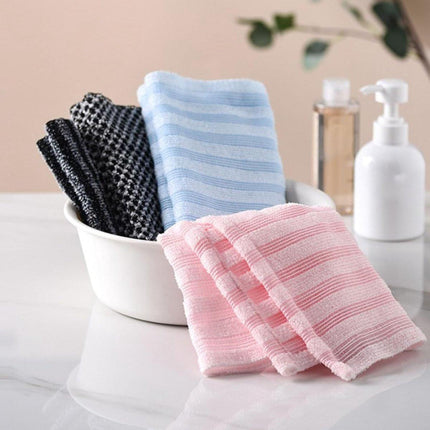 Back Scrubber Set | 2-Piece Exfoliating Shower Towel | Extra Long Exfoliating Washcloth for Men and Women - Scrub Cloth for Body Cleansing and Massage (Blue).