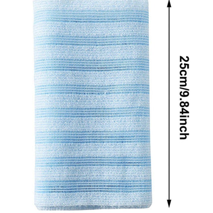 Back Scrubber Set | 2-Piece Exfoliating Shower Towel | Extra Long Exfoliating Washcloth for Men and Women - Scrub Cloth for Body Cleansing and Massage (Blue).
