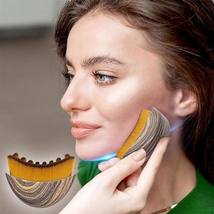 Lymphatic Drainage Facial Brush - Lymphatic Drainage Facial Massage - Chin and Jawline Modeling - Dry Facial Brush.