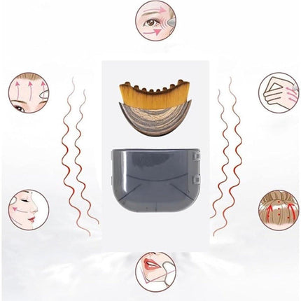 Lymphatic Drainage Facial Brush - Lymphatic Drainage Facial Massage - Chin and Jawline Modeling - Dry Facial Brush.