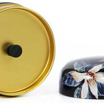 Tea Box | Tea Box - Round Tins - Vintage - 6-Pack - 10 oz Tea Box Loose Tea | Vintage style storage containers for loose tea and herbs, coffee beans, spices, and sugar - Style A.