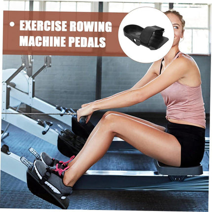 1 Pair Adjustable Flat Pedals - For Rowing Machines, Non-Slip Training Equipment - Indoor Fitness - Comfortable Pedal Design - Perfect for Home Workouts - Joint-Friendly Performance.