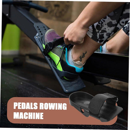 1 Pair Adjustable Flat Pedals - For Rowing Machines, Non-Slip Training Equipment - Indoor Fitness - Comfortable Pedal Design - Perfect for Home Workouts - Joint-Friendly Performance.