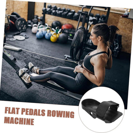1 Pair Adjustable Flat Pedals - For Rowing Machines, Non-Slip Training Equipment - Indoor Fitness - Comfortable Pedal Design - Perfect for Home Workouts - Joint-Friendly Performance.