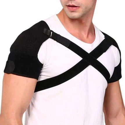 Shoulder Brace - Shoulder Support Brace for Sports - Double-Sided Adjustable & Breathable - Compression and Stability for Both Shoulders - S/M.