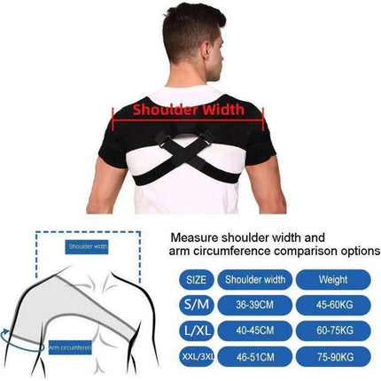Shoulder Brace - Shoulder Support Brace for Sports - Double-Sided Adjustable & Breathable - Compression and Stability for Both Shoulders - S/M.