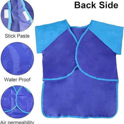 2-pack children's aprons - waterproof aprons for boys/girls - craft aprons for children - with sleeves and pockets (38 * 55 cm).