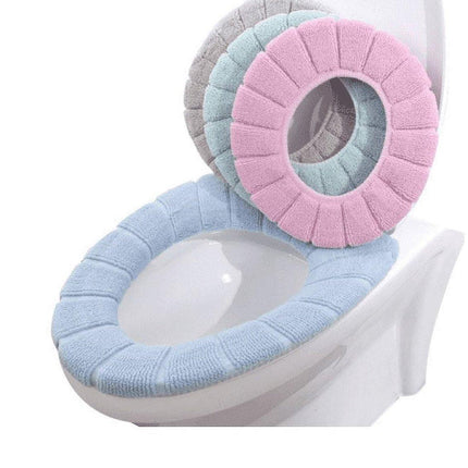 Toilet Seat Cushion - 4-Pack - Elastic Washable Fabric - Soft - Thickened and Warm - Toilet Seat Cover - Soft Toilet Seat - Toilet Seat Cover - Toilet Seat Cover - Reusable - Washable.