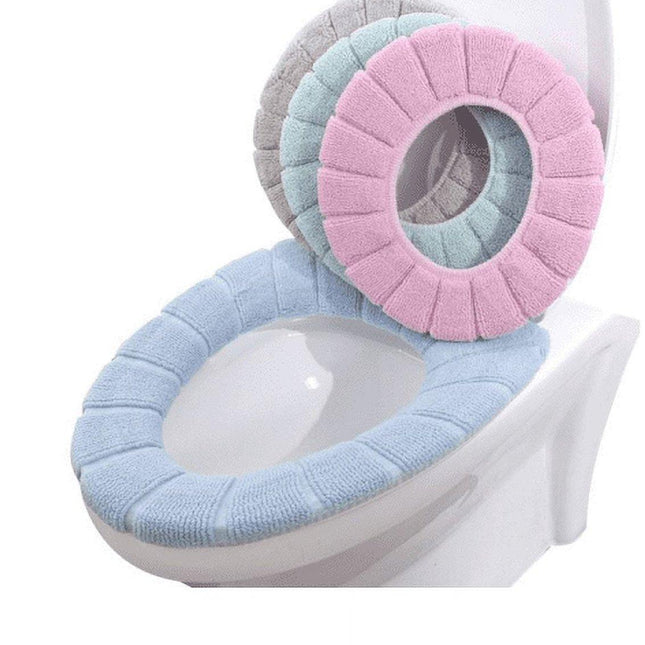 Toilet Seat Cushion - 4-Pack - Elastic Washable Fabric - Soft - Thickened and Warm - Toilet Seat Cover - Soft Toilet Seat - Toilet Seat Cover - Toilet Seat Cover - Reusable - Washable.