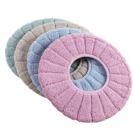 Toilet Seat Cushion - 4-Pack - Elastic Washable Fabric - Soft - Thickened and Warm - Toilet Seat Cover - Soft Toilet Seat - Toilet Seat Cover - Toilet Seat Cover - Reusable - Washable.