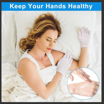 Gloves - 3 pairs - White cotton gloves - Suitable for dry hands - Can be worn while sleeping - High-quality cotton gloves - Unisex white gloves - Gloves with rounded corners.