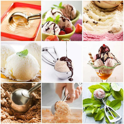 Ice Cream Scoop Set - Small/1 scoop, Medium/2 scoops, Large/3 scoops.