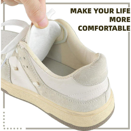 6 Double Felt Tongue Pads - Tongue Pads - Soft, Sticky Insoles - Adjustable, Unisex, Non-Slip Tongue Pads - Suitable for Loose Footwear (White).