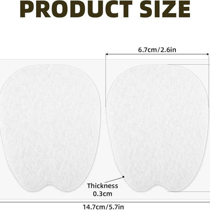 6 Double Felt Tongue Pads - Tongue Pads - Soft, Sticky Insoles - Adjustable, Unisex, Non-Slip Tongue Pads - Suitable for Loose Footwear (White).