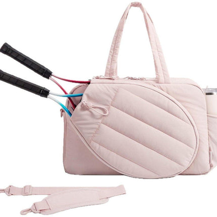 Tennis Bag - Tennis Backpack - 42L with Shoe Compartment - Sports Bag - Waterproof Racket Bag - Protective Racket Compartment - Portable as a Shoulder Bag - Pink.