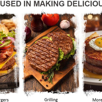 3-in-1 Hamburger and Hamburger Press - Hamburger Mold - Non-stick, Durable Patty Maker for Stuffed Burgers and Sliders - Easy to Clean - Black.