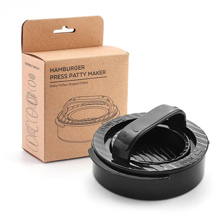 3-in-1 Hamburger and Hamburger Press - Hamburger Mold - Non-stick, Durable Patty Maker for Stuffed Burgers and Sliders - Easy to Clean - Black.