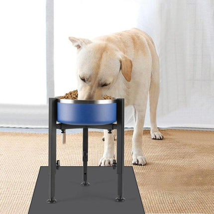 Dog Food Bowl Stand - Metal Elevated Dog Food Dispenser - Adjustable Dog Food Bowl Stand - Suitable for Large, Medium, and Small Dogs - Black (food bowl not included).