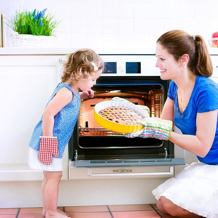 Children's Oven Mitts - Oven Mitts - Red Kitchen Mitts Oven Mitts Heat Resistant Cooking Baking Microwave - Kitchen.