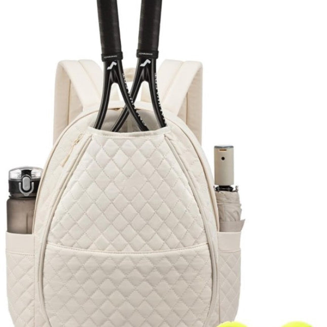 Backpack - Tennis Shoulder-Crossbody Bag - Sports Bag - Waterproof Racket Bag - Suitable for Pickles and Badminton - Off-White
