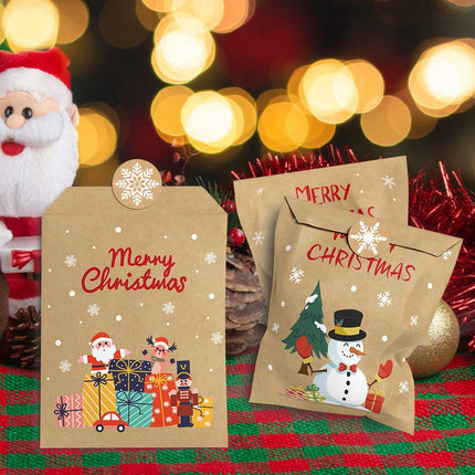 24 pcs - Christmas mini envelopes - paper bags - Christmas decorations and packaging - gift bags - Christmas storage bags.
