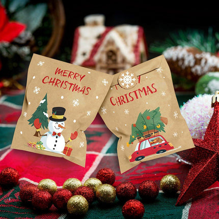 24 pcs - Christmas mini envelopes - paper bags - Christmas decorations and packaging - gift bags - Christmas storage bags.