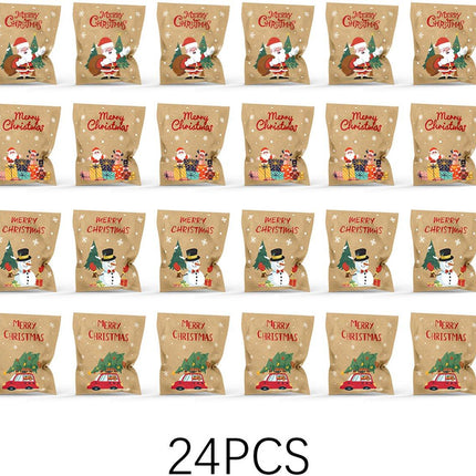 24 pcs - Christmas mini envelopes - paper bags - Christmas decorations and packaging - gift bags - Christmas storage bags.