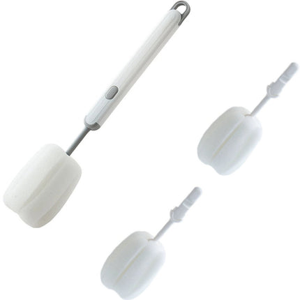 Brush - Detachable sponge brush - Long-handled bottle brush - Suitable for coffee cups, glasses and other kitchen utensils..