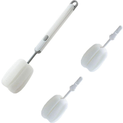 Brush - Detachable sponge brush - Long-handled bottle brush - Suitable for coffee cups, glasses and other kitchen utensils..
