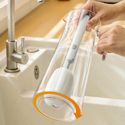 Brush - Detachable sponge brush - Long-handled bottle brush - Suitable for coffee cups, glasses and other kitchen utensils..