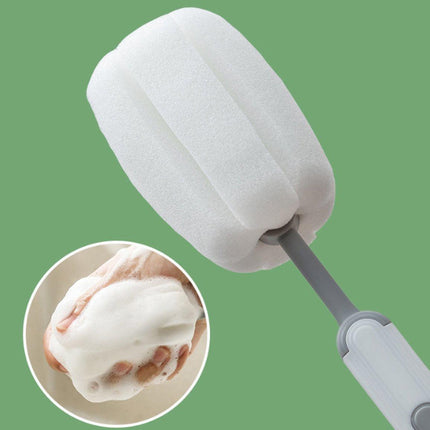 Brush - Detachable sponge brush - Long-handled bottle brush - Suitable for coffee cups, glasses and other kitchen utensils..