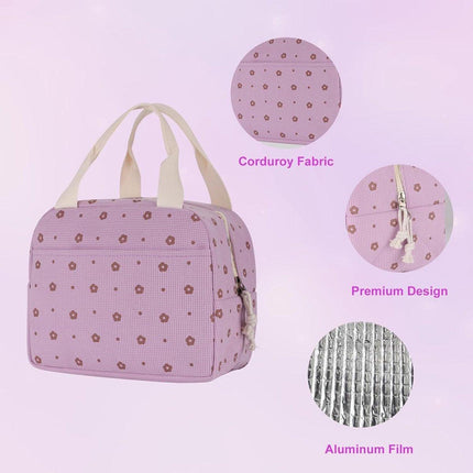 Cooler Bags - Lunch Bag - Handle Strap - Cooler Bag - Lunch Bag - Insulated Cooler Bag - Picnic Bag - 25.5*21*17cm - Suitable for work, office, travel and picnics（White）.