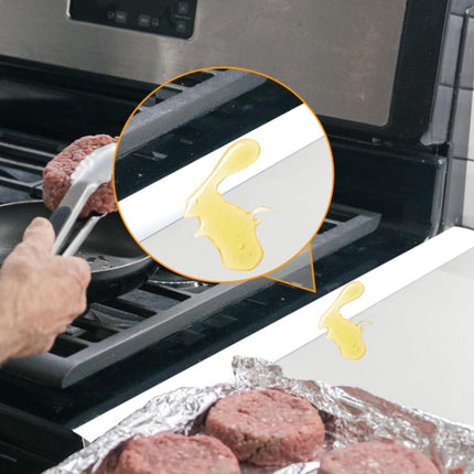 Sealing Strip for Hobs - Silicone Sealing Strip - Gap Filler Strip - Seals gaps between kitchen countertops, appliances, stoves, ovens, washing machines and dryers - Set of 2 (White).