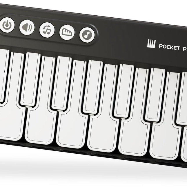 Mini Keyboard Piano - Piano for Kids - Toys for Children - Educational Toys - Portable Pocket Piano - Black.