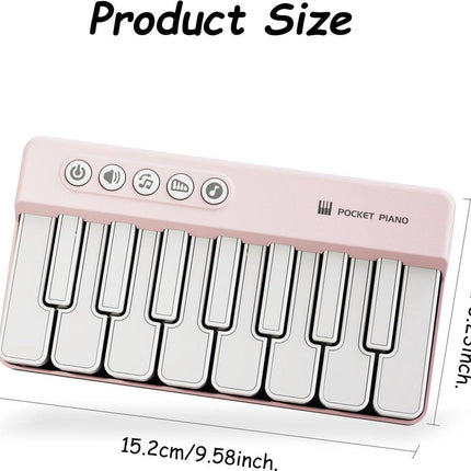 Mini Keyboard Piano - Piano for Kids - Toys for Children - Educational Toys - Portable Pocket Piano - Black.