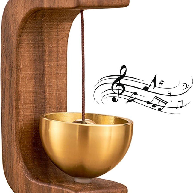 Wind Chime - Magnetic Wind Chime - Wooden Doorbell - Wooden Shop Bell - For Opening Doors (Dark Brown).