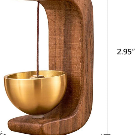 Wind Chime - Magnetic Wind Chime - Wooden Doorbell - Wooden Shop Bell - For Opening Doors (Dark Brown).